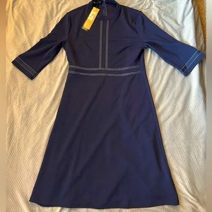 Blue half sleeve dress